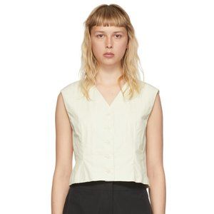 Amomento Sleeveless Cream Colored Vest Top Size XS